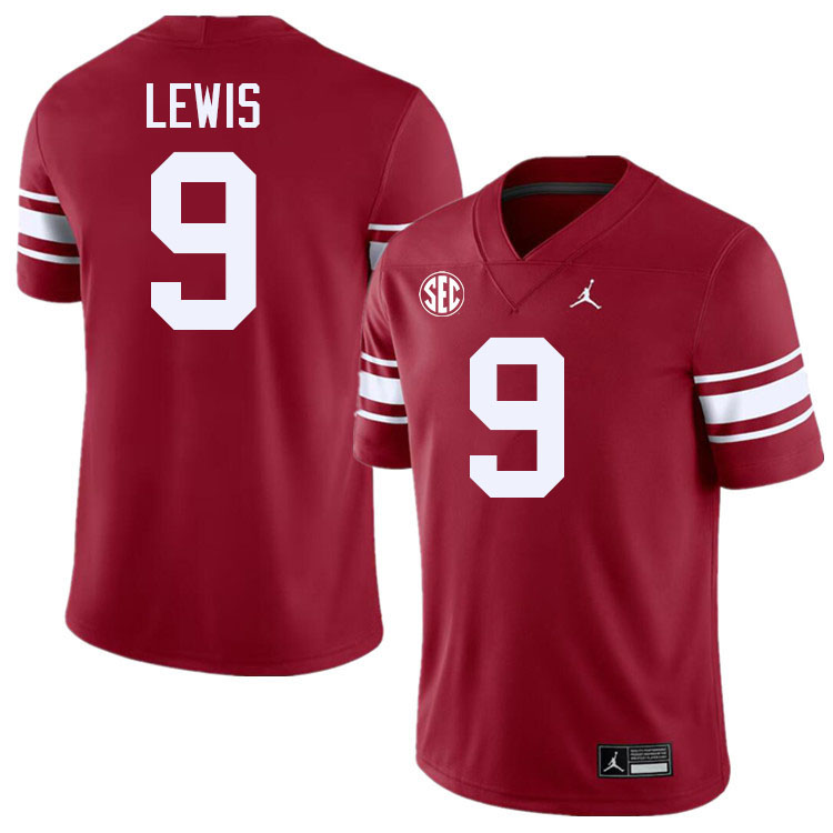 Oklahoma Sooners #9 Keontez Lewis College Football Jersey Stitched-Throwback